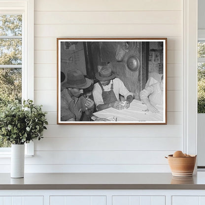 1938 Vintage Photo of Day Laborers Playing Poker in Louisiana - Available at KNOWOL