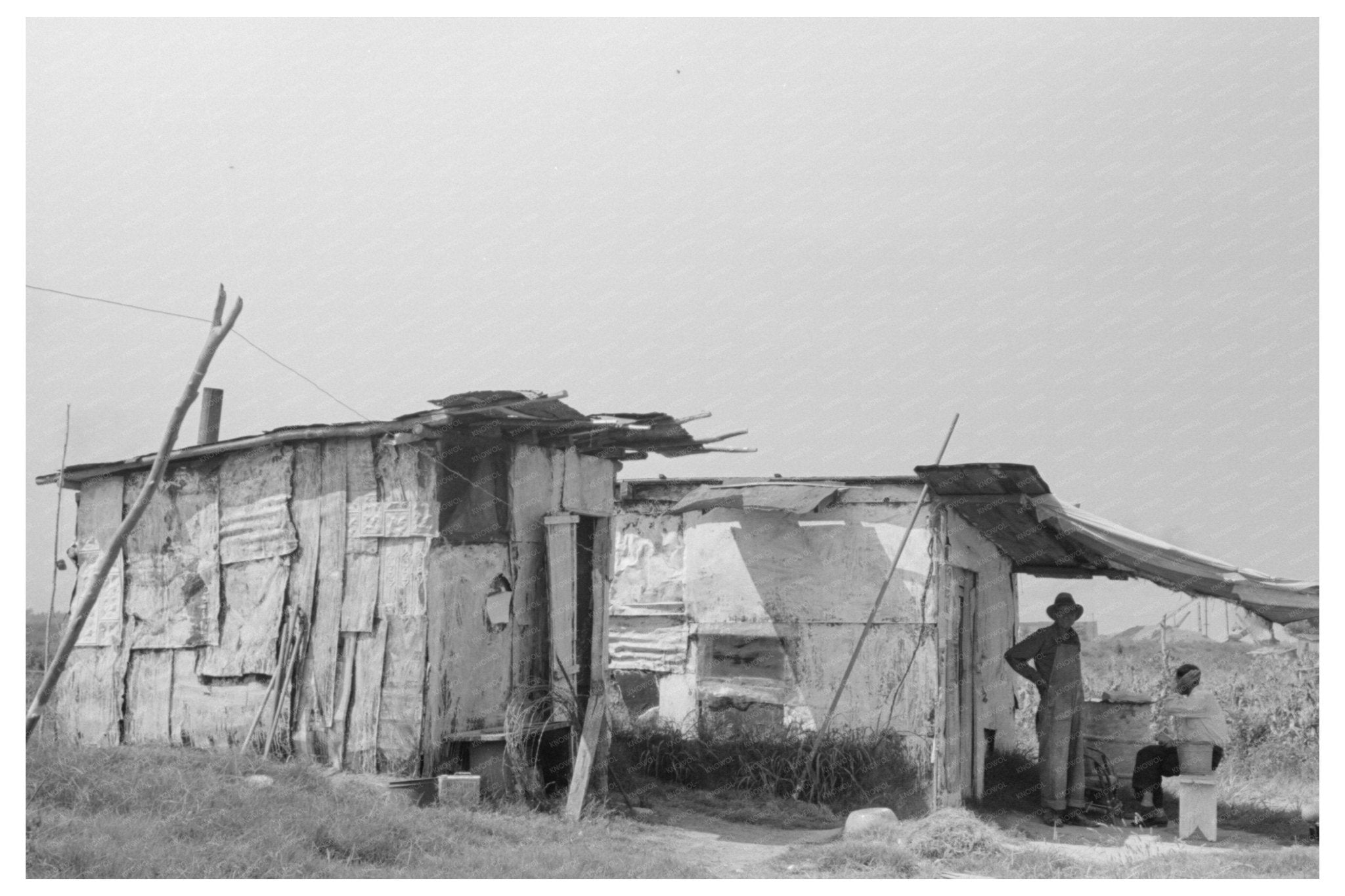 1938 Vintage Photo of Dwelling in Tin Town Caruthersville - Available at KNOWOL