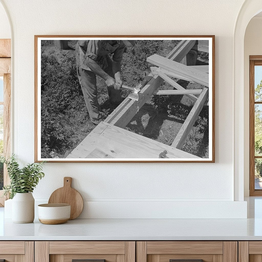 1938 Vintage Photo of Farmhouse Construction in Missouri - Available at KNOWOL