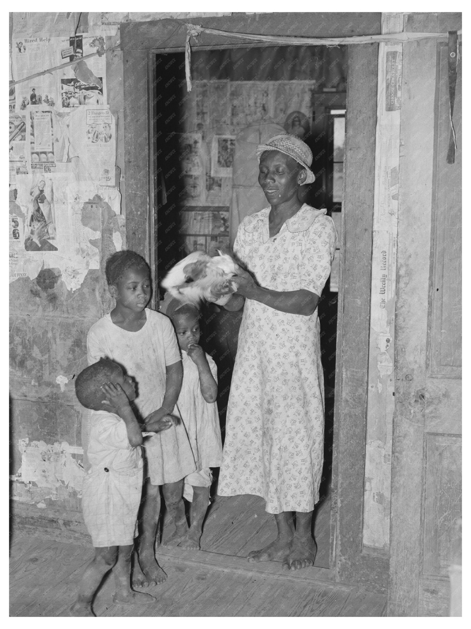 1938 Vintage Photo of Sharecroppers Family in Missouri - Available at KNOWOL