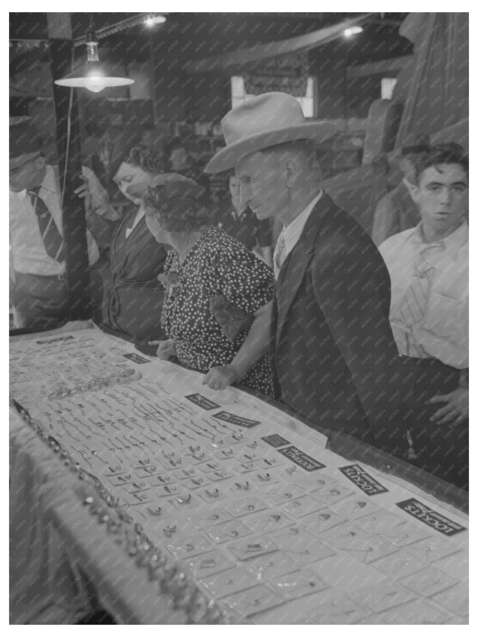 1938 Vintage Photograph of Fair Jewelry Display in Louisiana - Available at KNOWOL