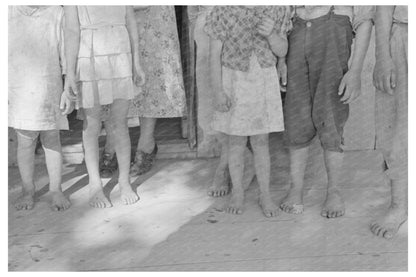 1938 Vintage Sharecropper Family Feet and Clothing Photo - Available at KNOWOL