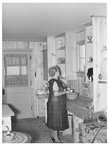 1938 Woman in Kitchen of New Home in Missouri - Available at KNOWOL