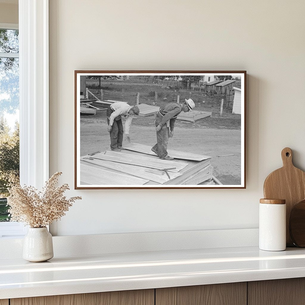 1938 Workers Assembling Sheet Metal Roofing in Missouri - Available at KNOWOL