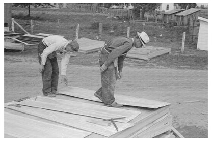 1938 Workers Assembling Sheet Metal Roofing in Missouri - Available at KNOWOL