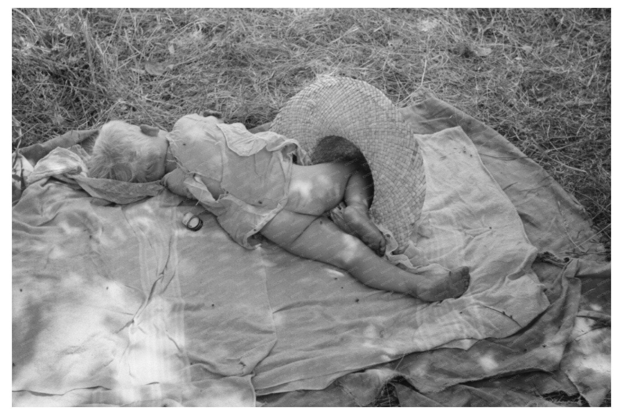 1939 Baby of Agricultural Family in Oklahoma Camp - Available at KNOWOL