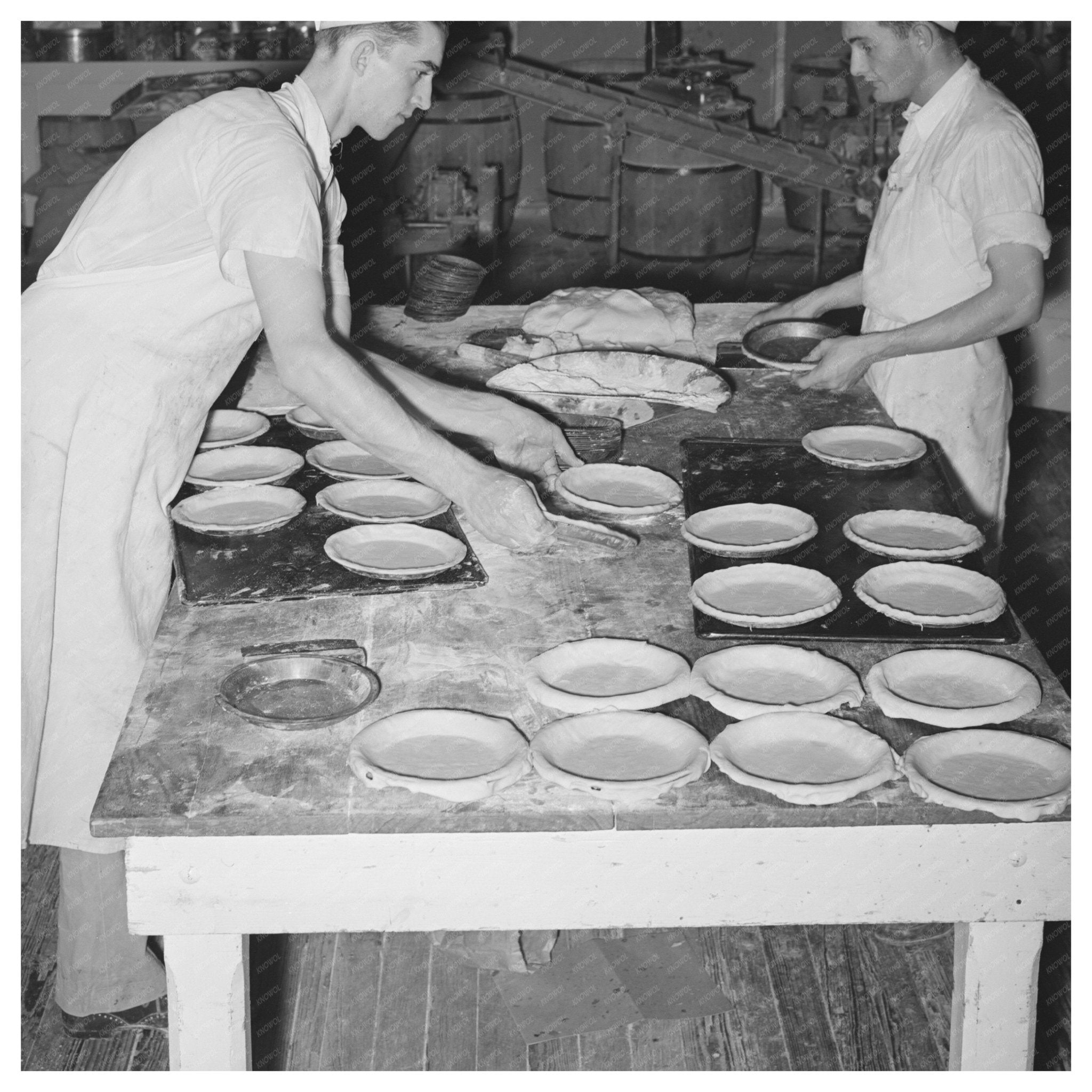 1939 Bakery Pie Crust Making in San Angelo Texas - Available at KNOWOL