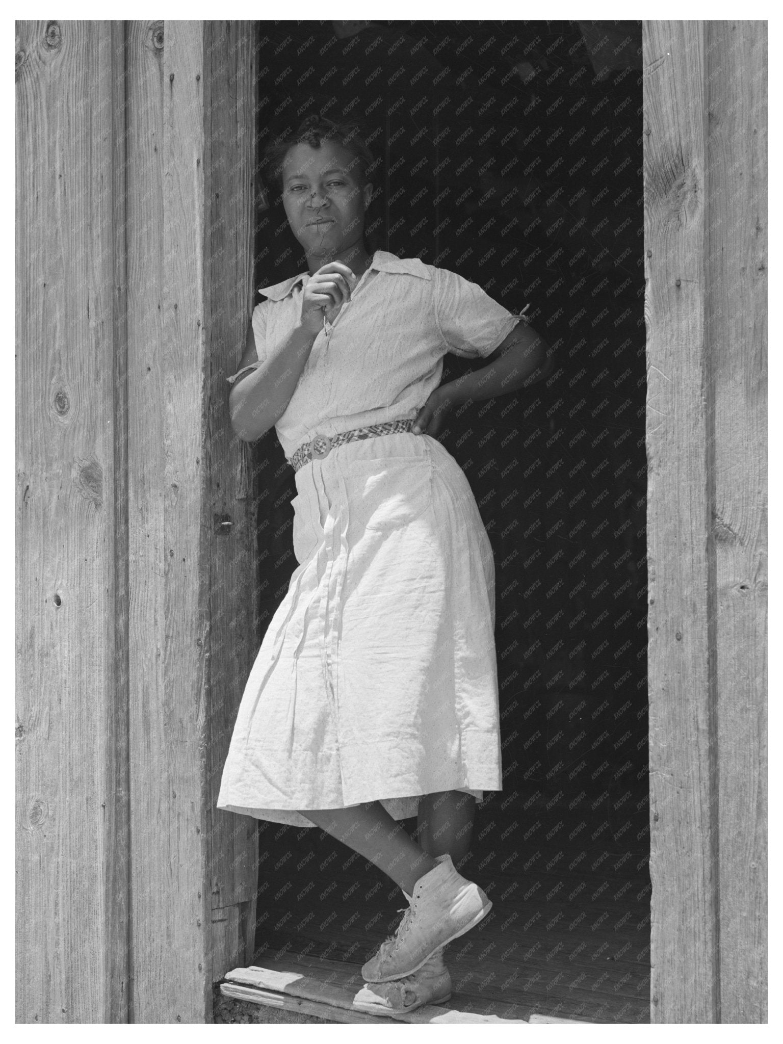 1939 Black and White Photo of Oklahoma Farm Laborer - Available at KNOWOL