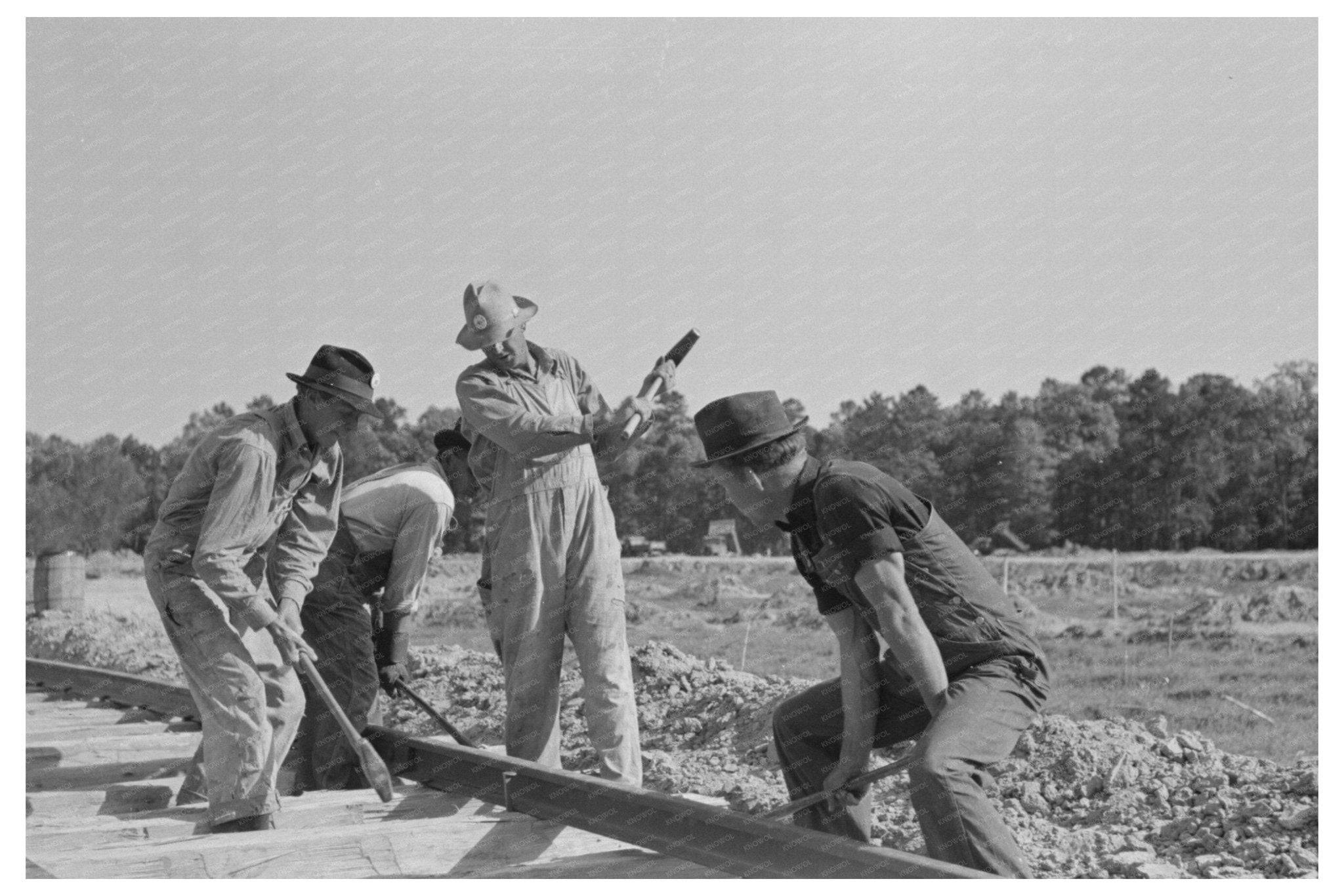 1939 Black and White Photo of Railroad Gang in Lufkin Texas - Available at KNOWOL