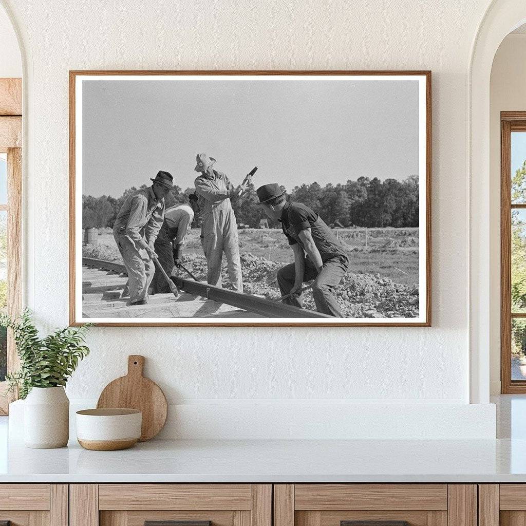 1939 Black and White Photo of Railroad Gang in Lufkin Texas - Available at KNOWOL