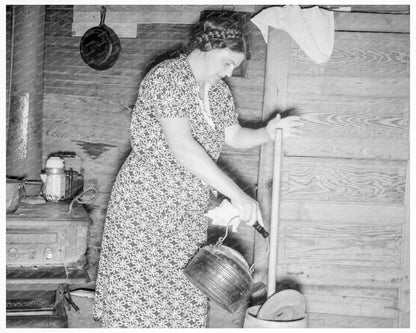 1939 Black and White Photo of Tobacco Sharecroppers Wife - Available at KNOWOL