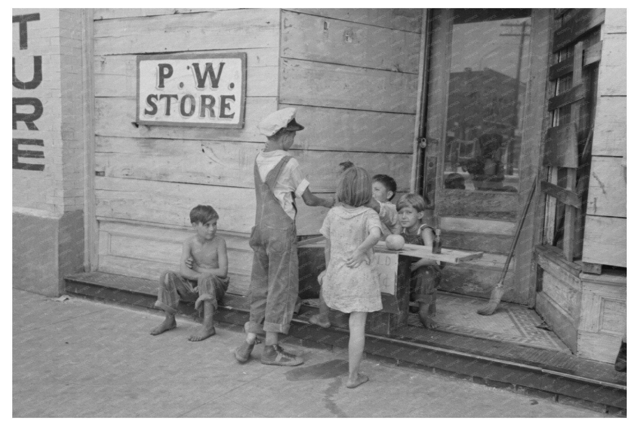 1939 Childrens Stand Selling Ice - Cold Pop in Muskogee - Available at KNOWOL