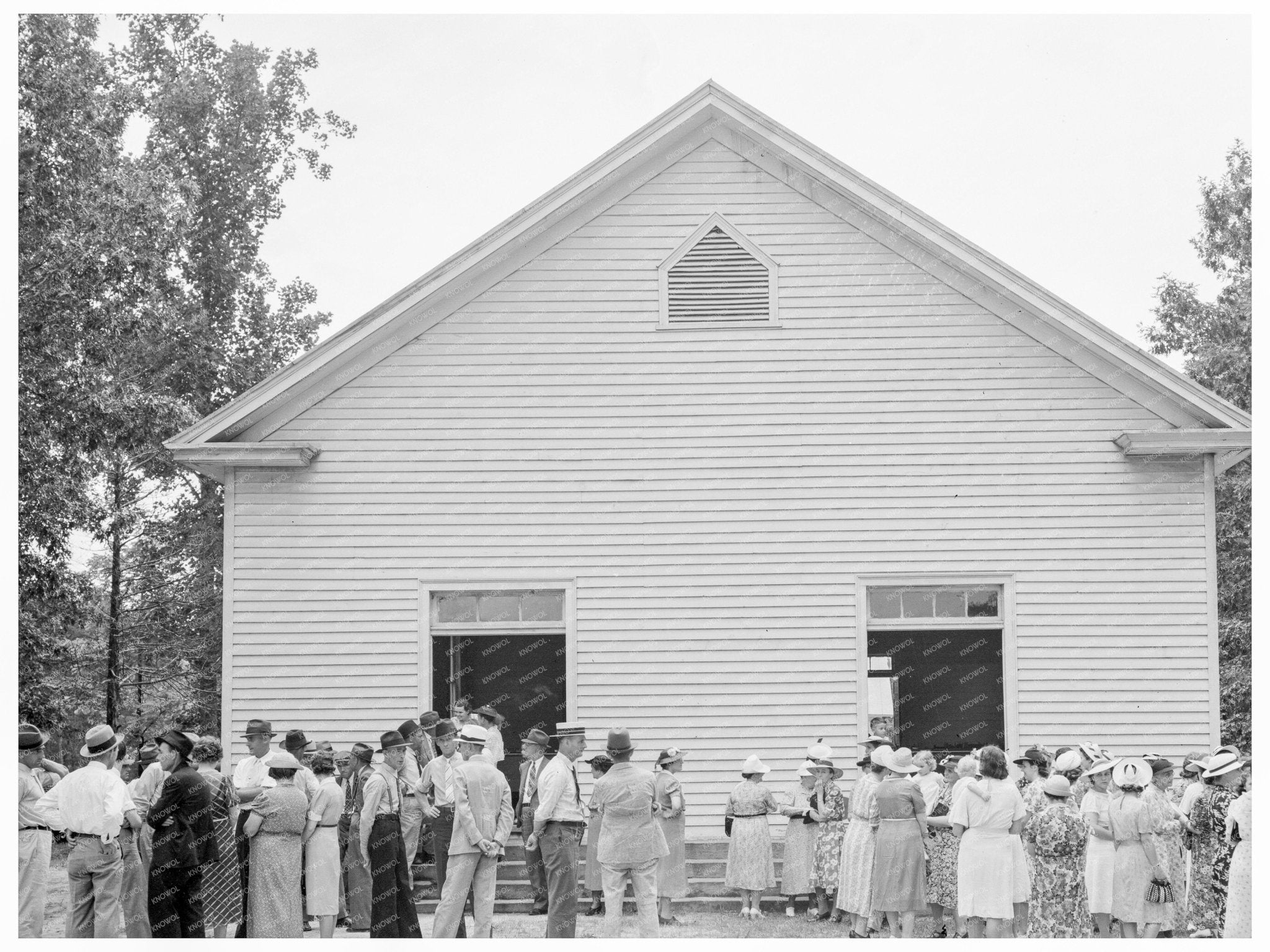 1939 Community Gathering at Wheeleys Church North Carolina - Available at KNOWOL