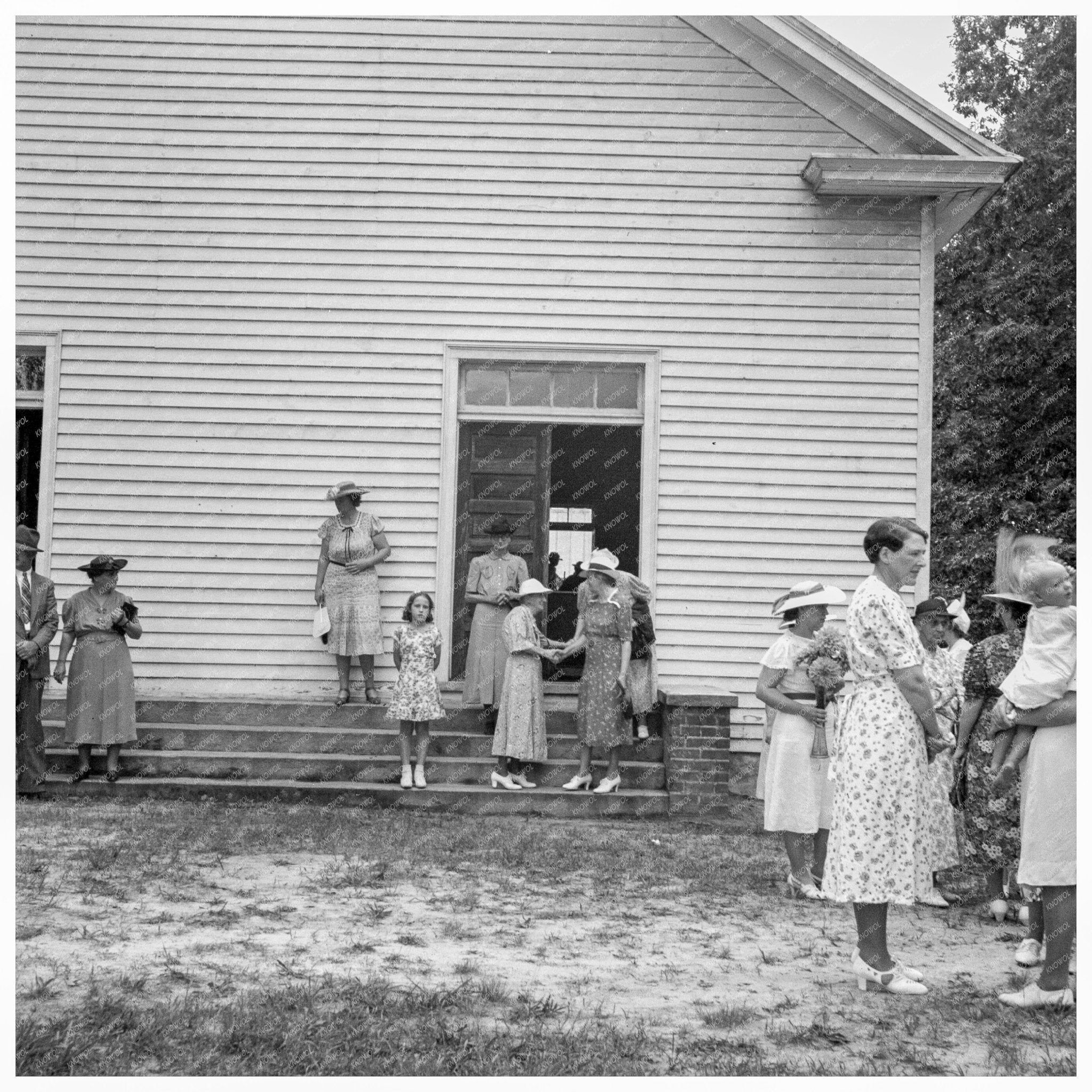 1939 Congregation at Wheeleys Church Person County NC - Available at KNOWOL