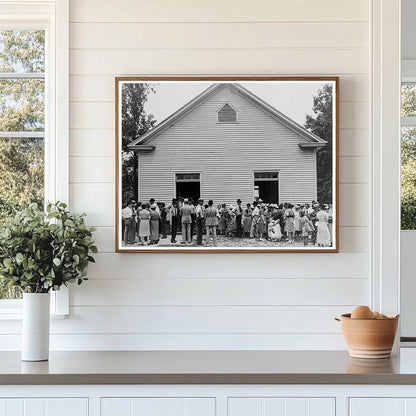 1939 Congregation Gathered Outside Wheeleys Church North Carolina - Available at KNOWOL