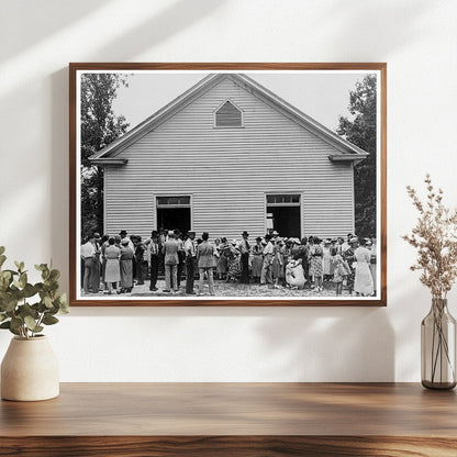 1939 Congregation Gathered Outside Wheeleys Church North Carolina - Available at KNOWOL