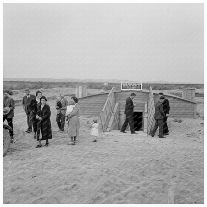 1939 Congregation Leaving Church in Dead Ox Flat Oregon - Available at KNOWOL