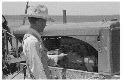 1939 Day Laborer Operating Tractor on Texas Farm - Available at KNOWOL