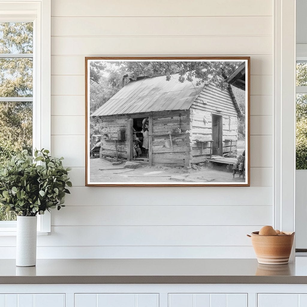 1939 Double Log Cabin of Sharecropper Family in North Carolina - Available at KNOWOL