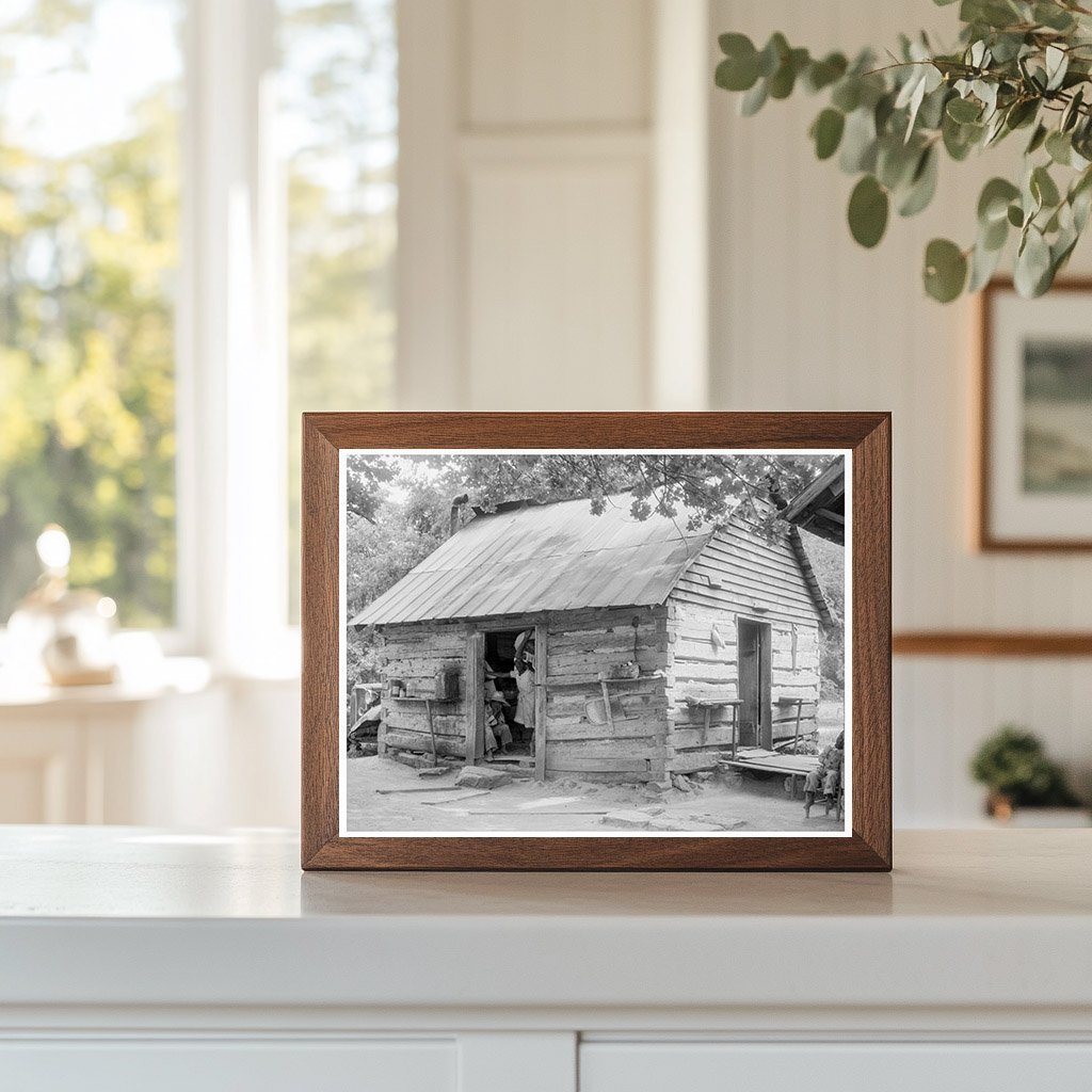 1939 Double Log Cabin of Sharecropper Family in North Carolina - Available at KNOWOL