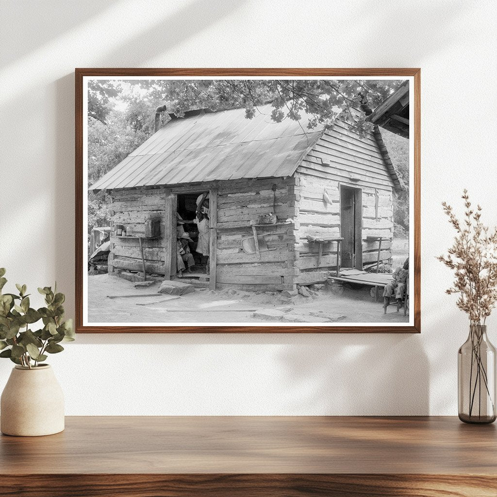 1939 Double Log Cabin of Sharecropper Family in North Carolina - Available at KNOWOL