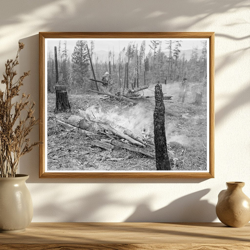 1939 Family Land - Clearing with Controlled Burning Idaho - Available at KNOWOL