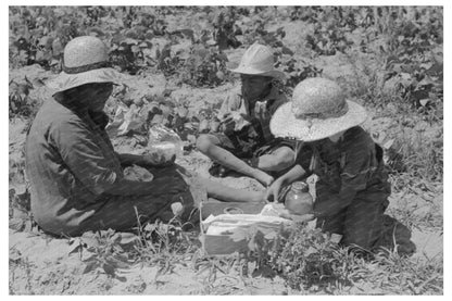 1939 Family Lunch in String Bean Field Oklahoma - Available at KNOWOL