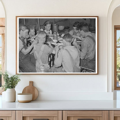 1939 Family of Laborers Dining After Cotton Chopping in Tent - Available at KNOWOL