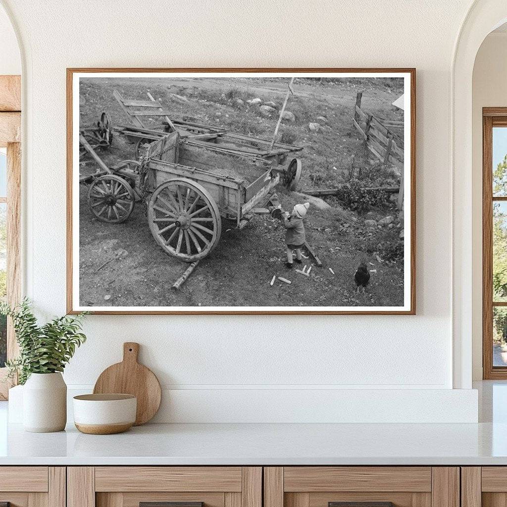 1939 Farm Scene with Wagon and Equipment in Vermont - Available at KNOWOL