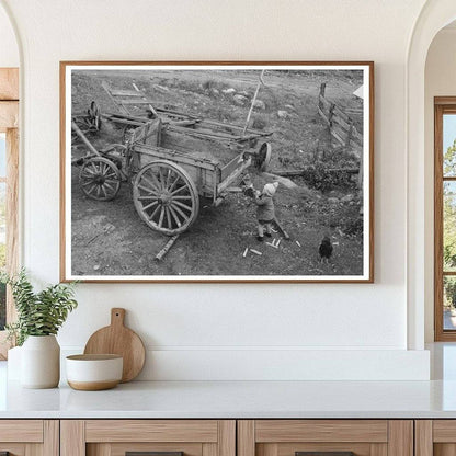 1939 Farm Scene with Wagon and Equipment in Vermont - Available at KNOWOL