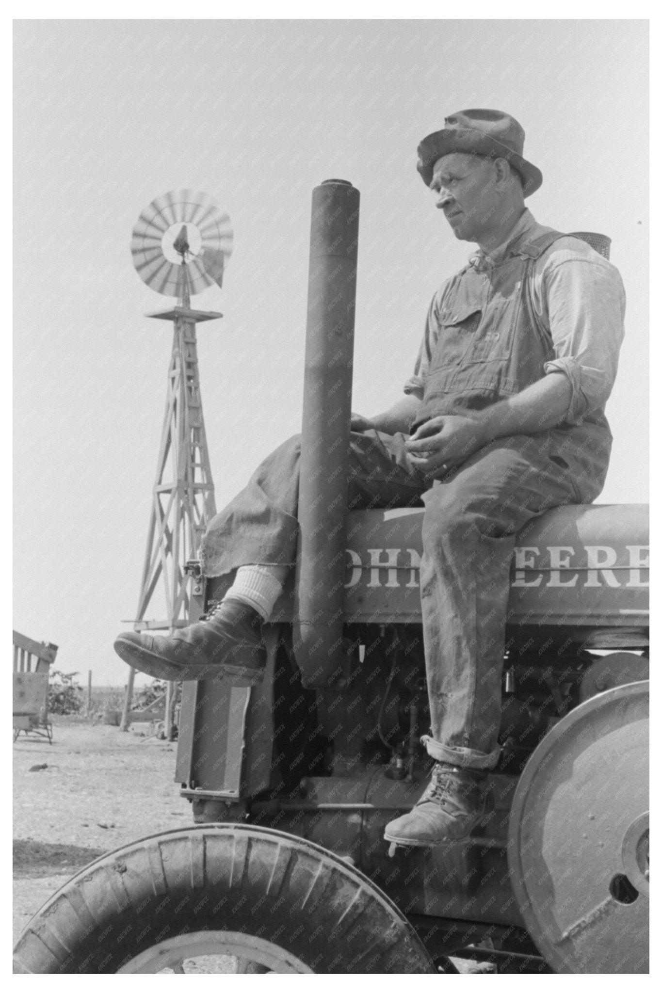 1939 Farmer on Tractor with FSA Loan in Kansas - Available at KNOWOL