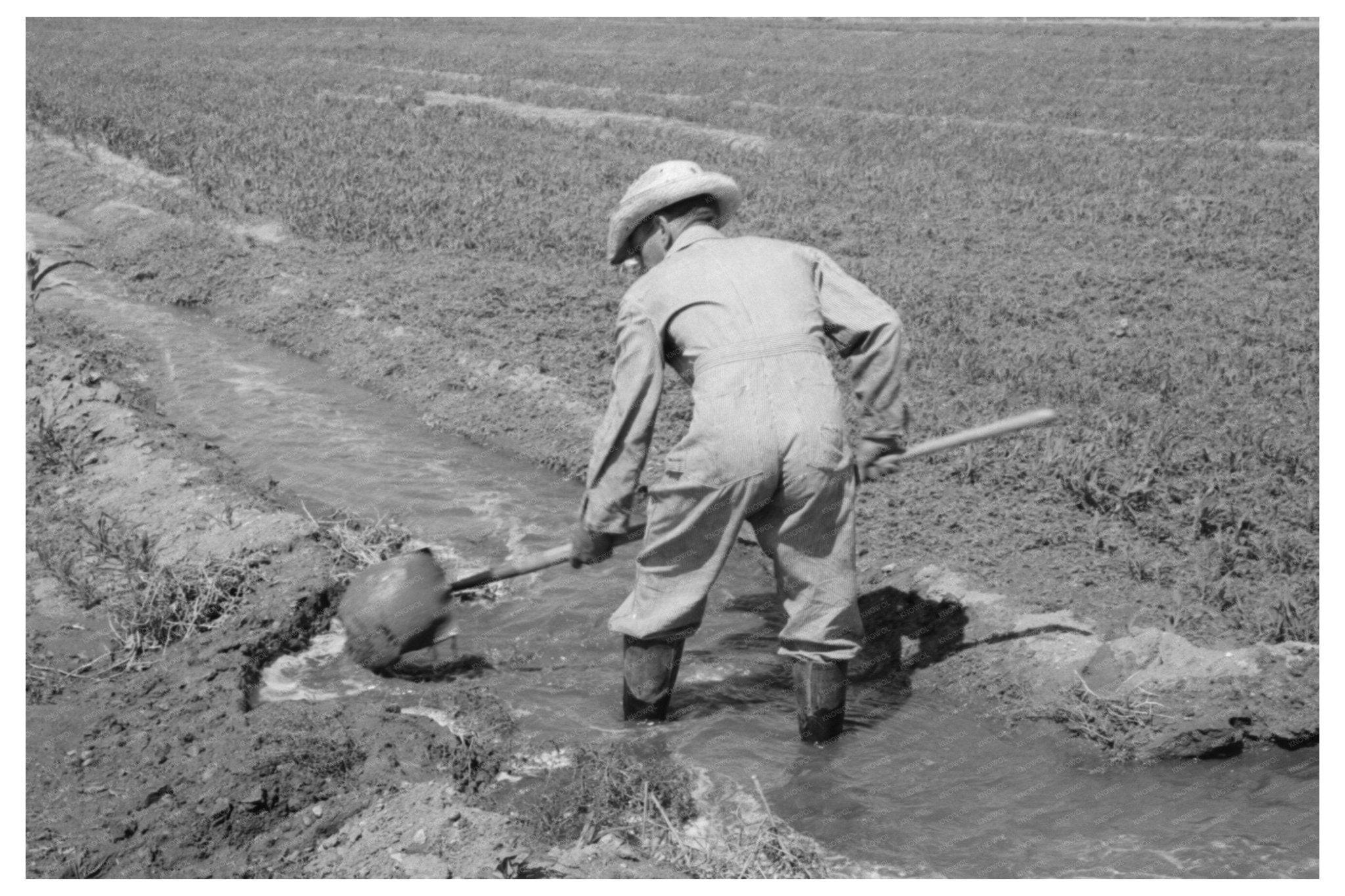 1939 Farmer Uses Tumbleweed Dam for Irrigation in Kansas - Available at KNOWOL