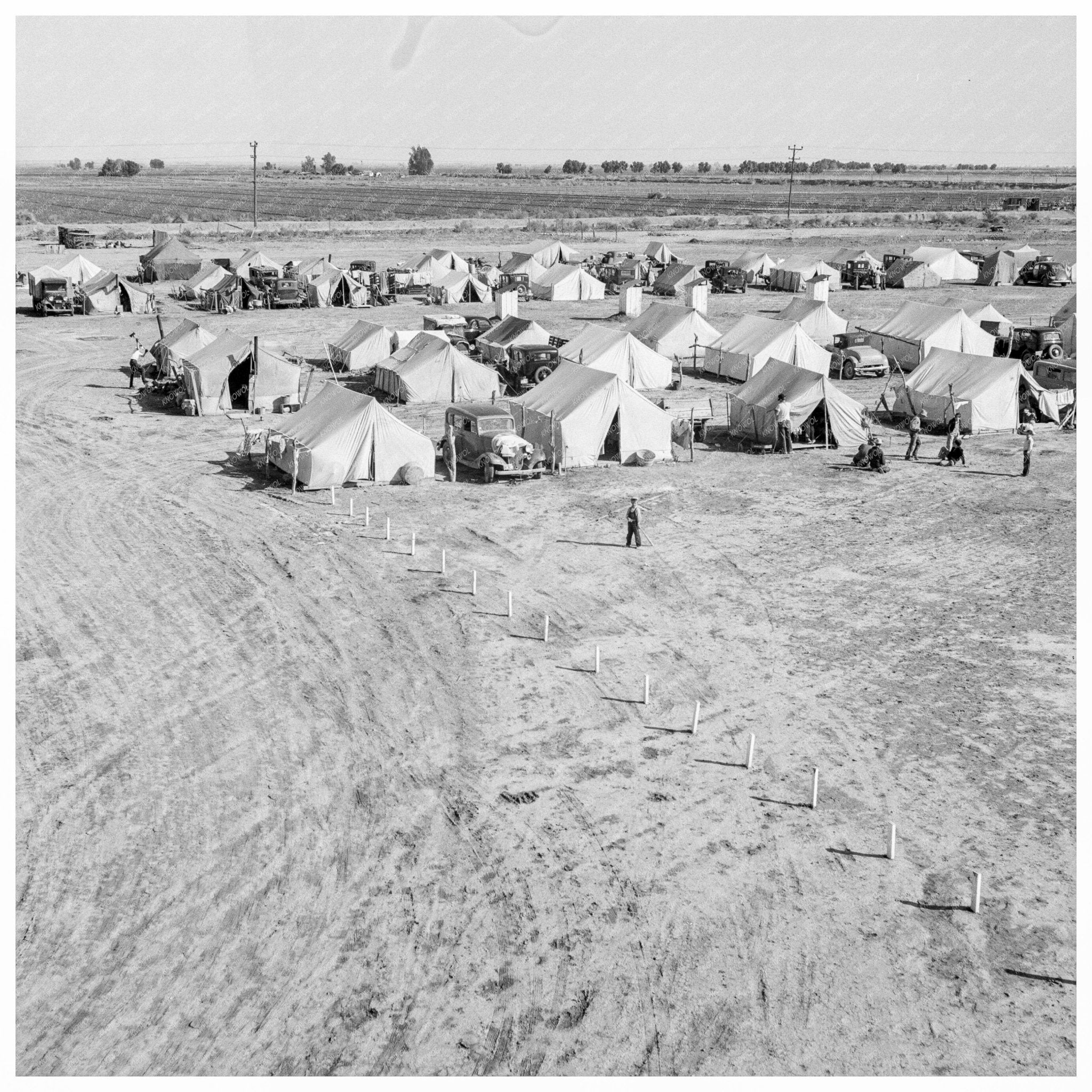 1939 FSA Migrant Labor Camp in Calipatria California - Available at KNOWOL