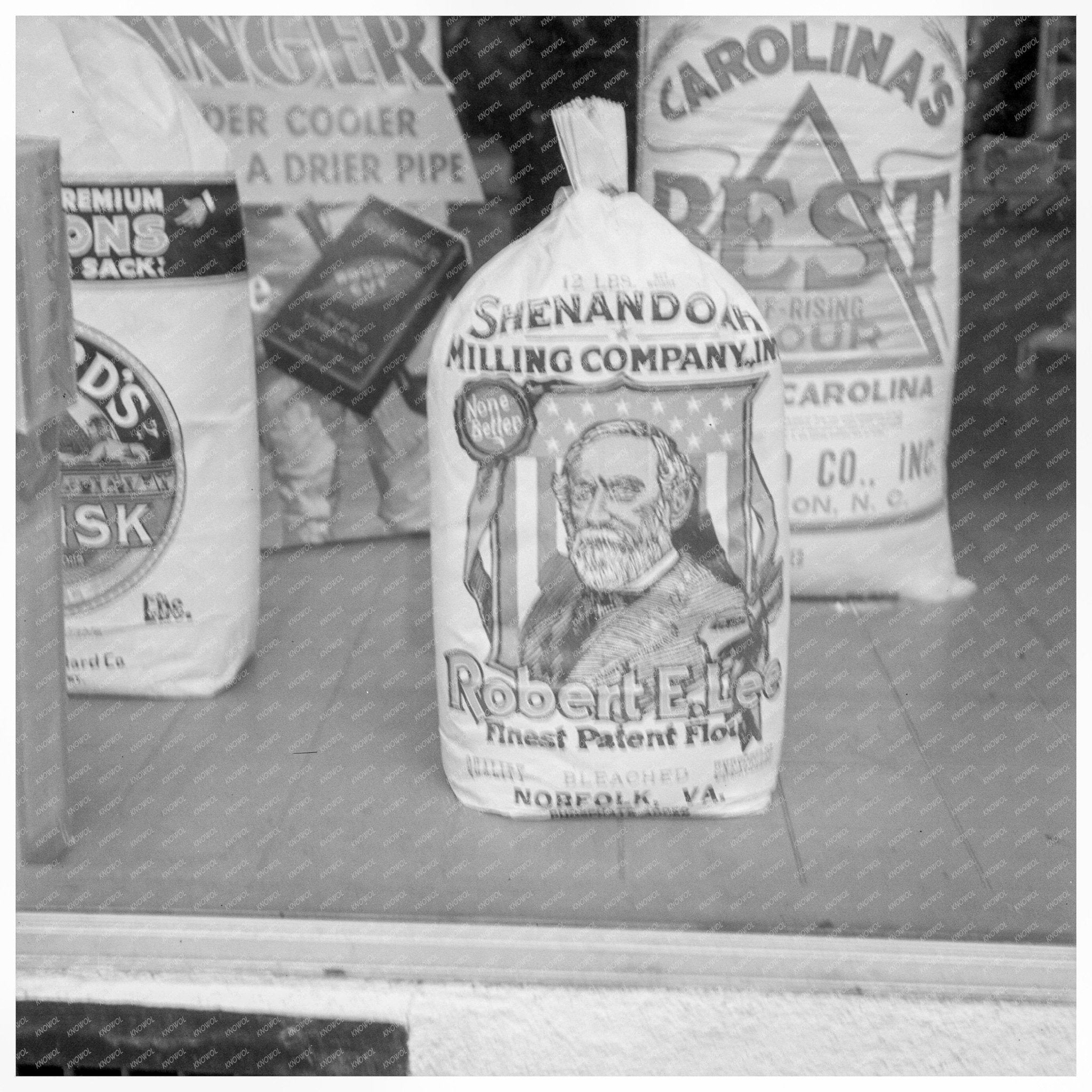 1939 Grocery Window in Mebane North Carolina - Available at KNOWOL