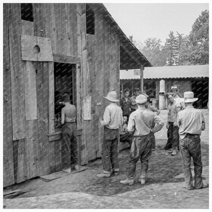 1939 Hop Pickers at Paymasters Window in Oregon - Available at KNOWOL