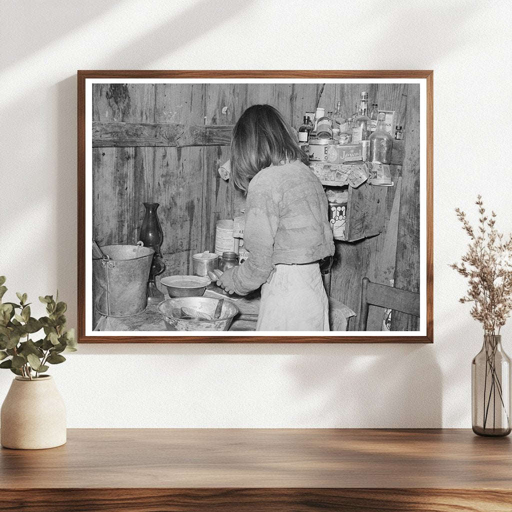 1939 Kitchen Interior of a Mexican Home in Crystal City Texas - Available at KNOWOL