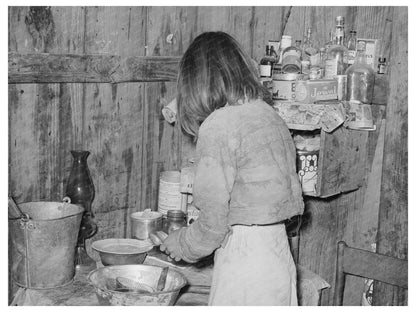 1939 Kitchen Interior of a Mexican Home in Crystal City Texas - Available at KNOWOL
