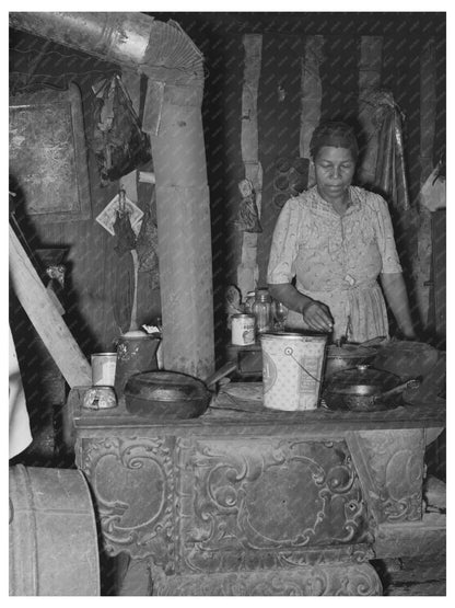 1939 Kitchen of Migrant Worker in Wagoner County Oklahoma - Available at KNOWOL