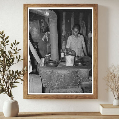 1939 Kitchen of Migrant Worker in Wagoner County Oklahoma - Available at KNOWOL