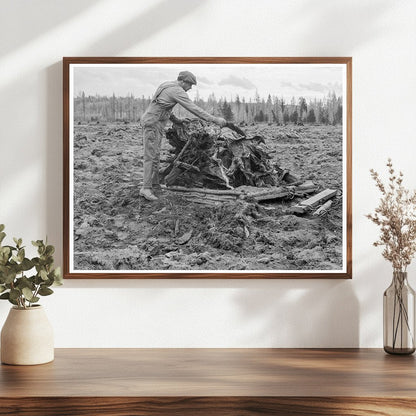 1939 Lumber Mill Worker Clearing Field in Idaho - Available at KNOWOL