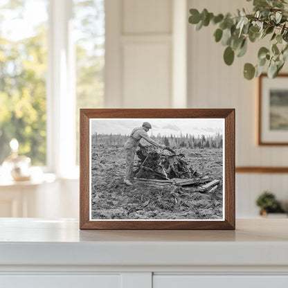 1939 Lumber Mill Worker Clearing Field in Idaho - Available at KNOWOL