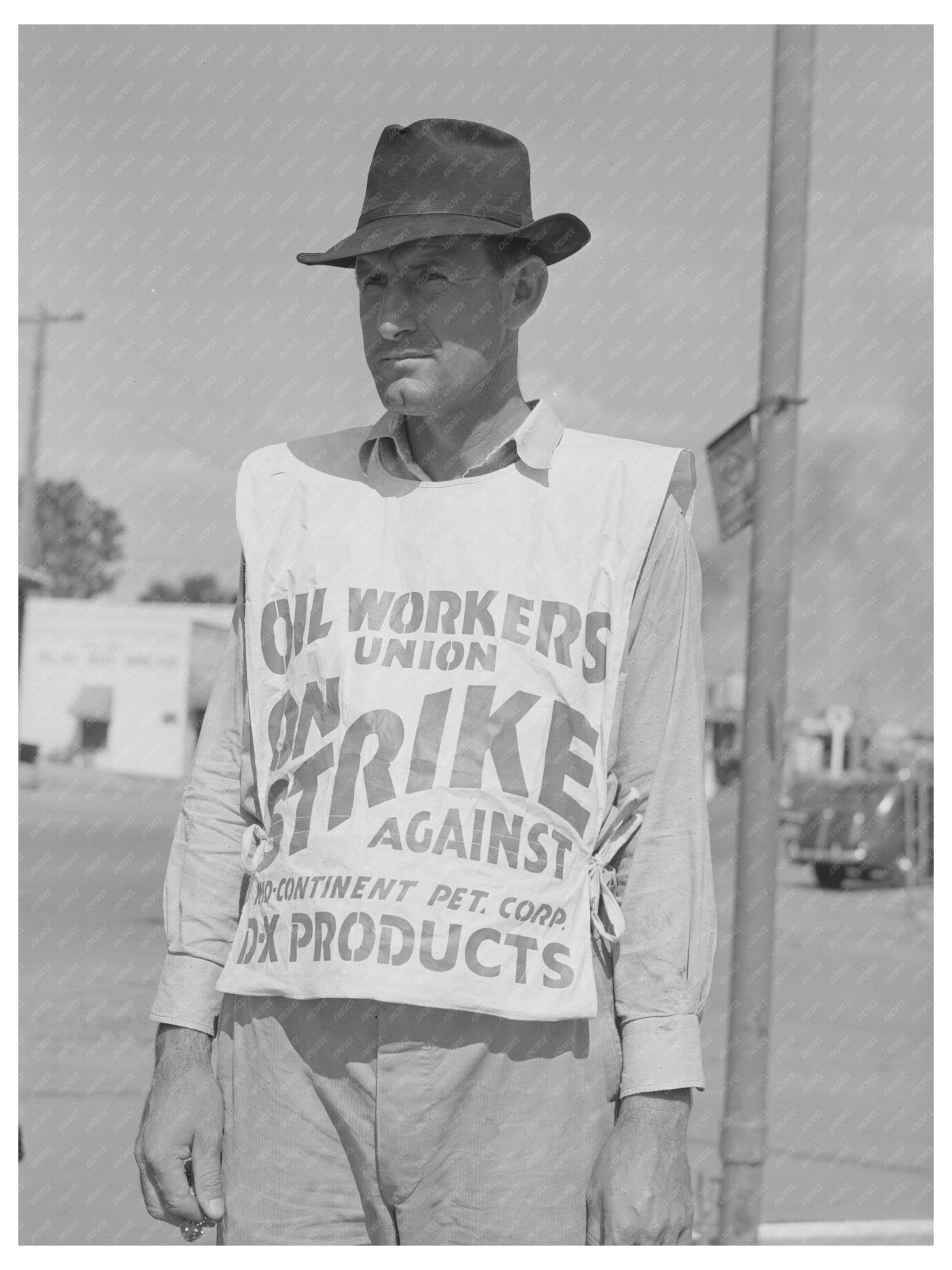 1939 Oil Workers Union Picket in Seminole Oklahoma - Available at KNOWOL