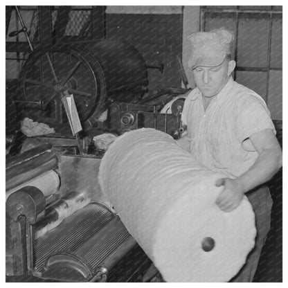 1939 Operator Removing Cotton at Laurel Mills Mississippi - Available at KNOWOL