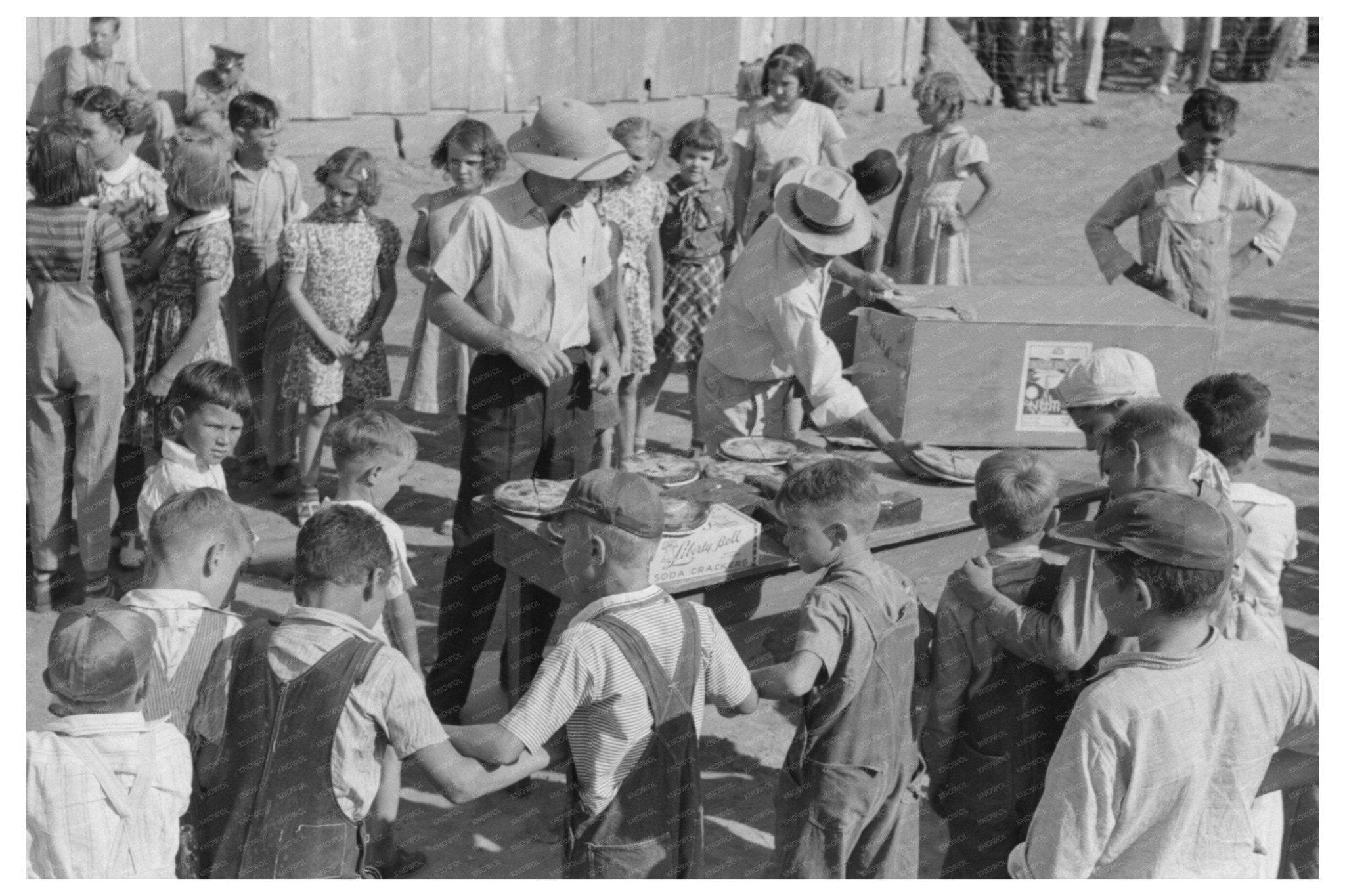 1939 Pie - Eating Contest at 4 - H Club Fair Cimarron Kansas - Available at KNOWOL