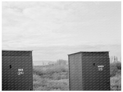 1939 Portable Toilets in Mobile Camp Merrill Oregon - Available at KNOWOL