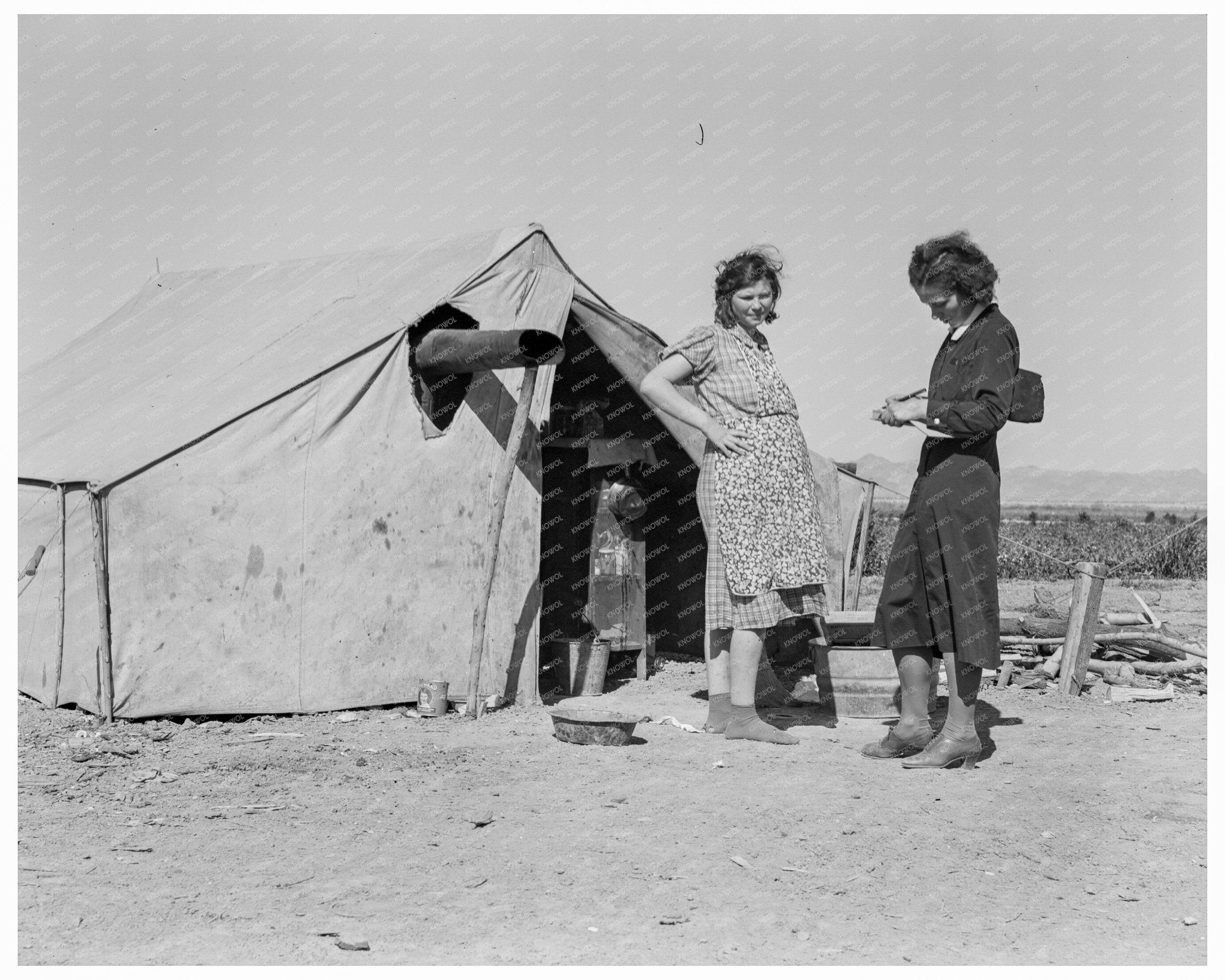 1939 Public Health Nurse Interviews Expectant Mother in California - Available at KNOWOL