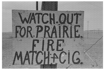 1939 Roadside Sign South of Marfa Texas Vintage Image - Available at KNOWOL