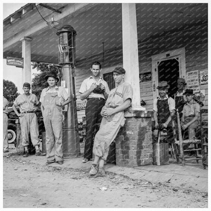 1939 Rural Filling Station Community Center Baseball Team - Available at KNOWOL