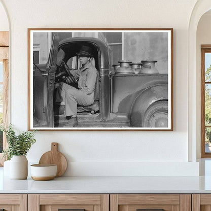 1939 San Angelo Texas Creamery Workers Unloading Milk Cans - Available at KNOWOL