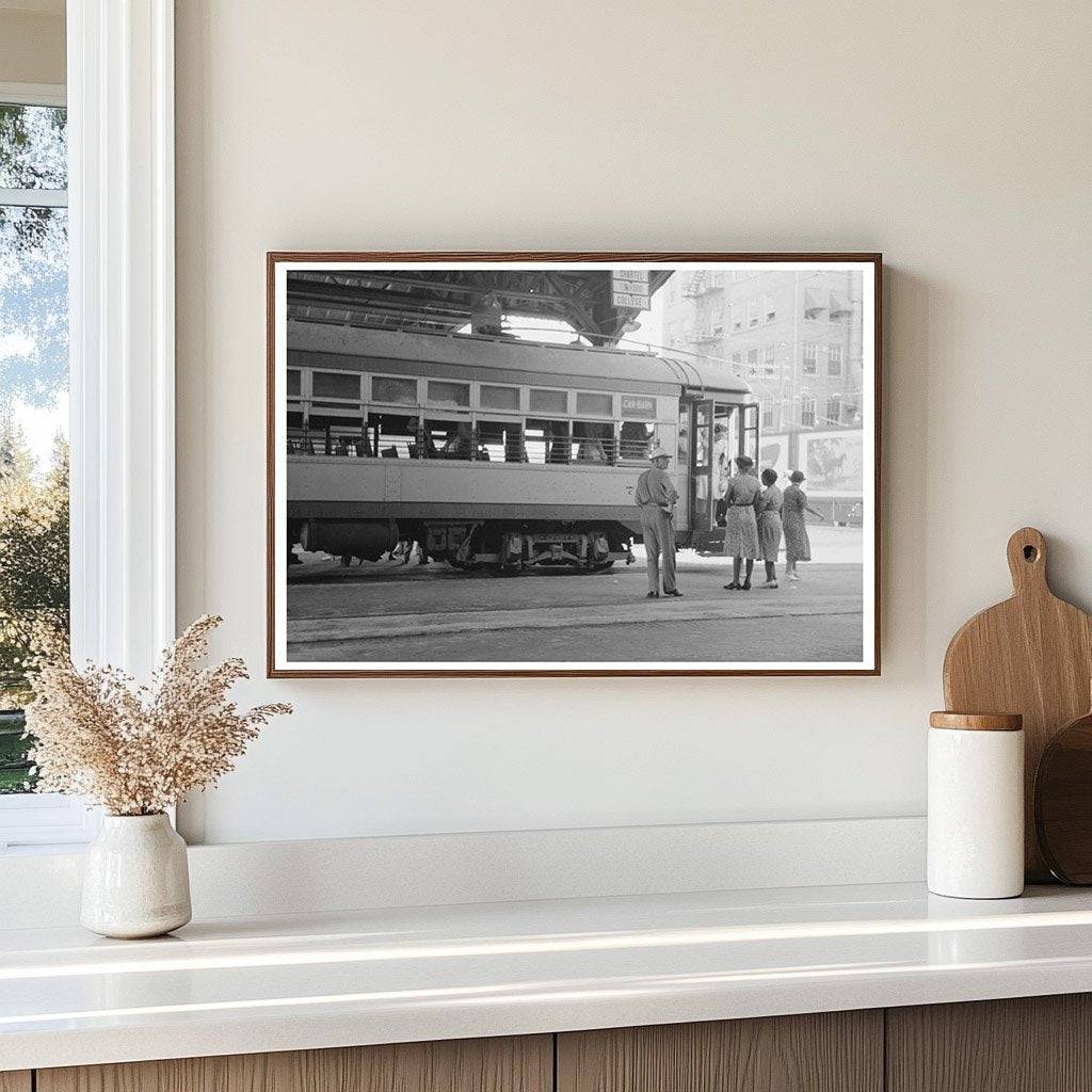 1939 Streetcar Terminal Scene in Oklahoma City - Available at KNOWOL